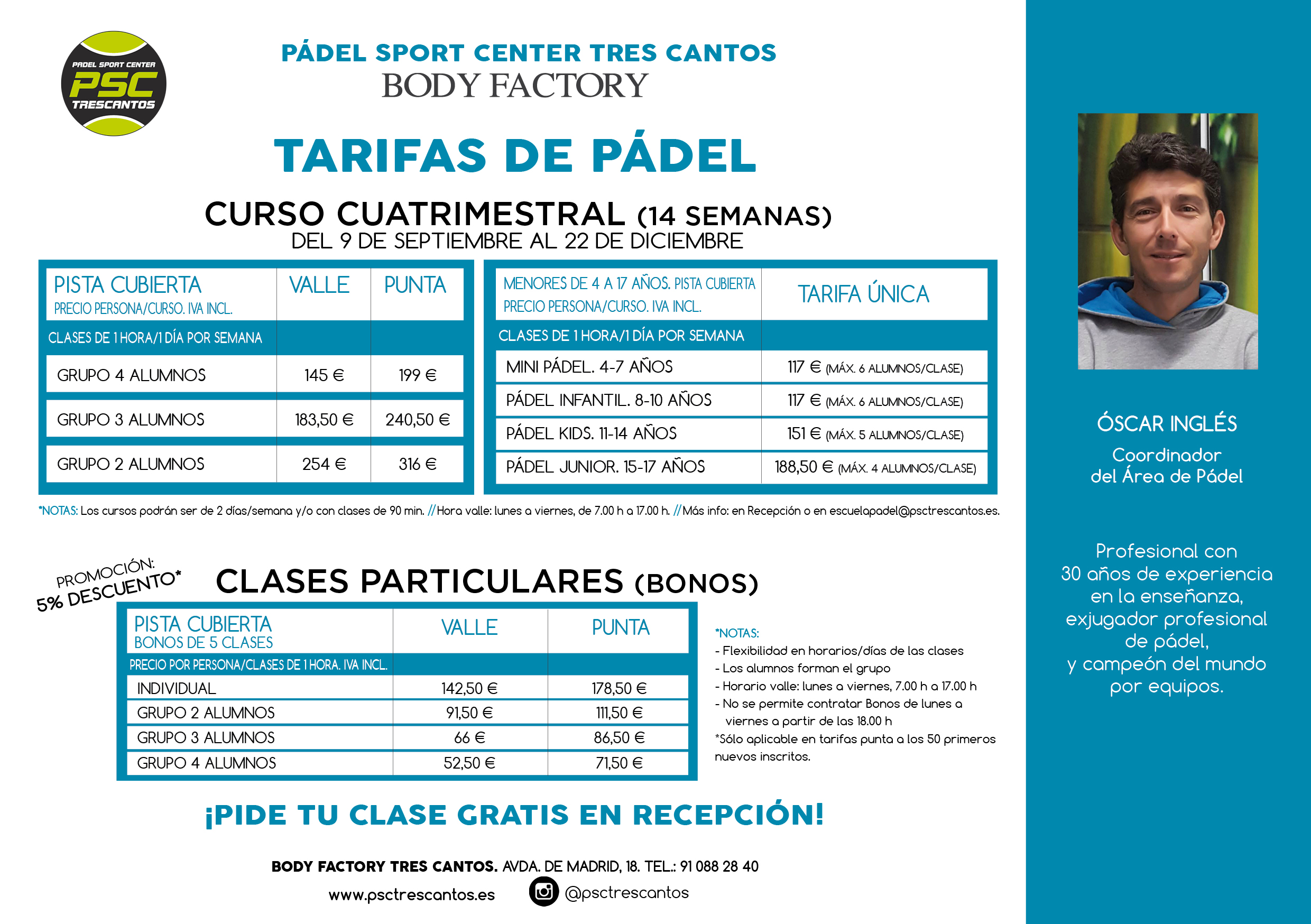 COMIENZO CURSO ESCUELA DE PADEL