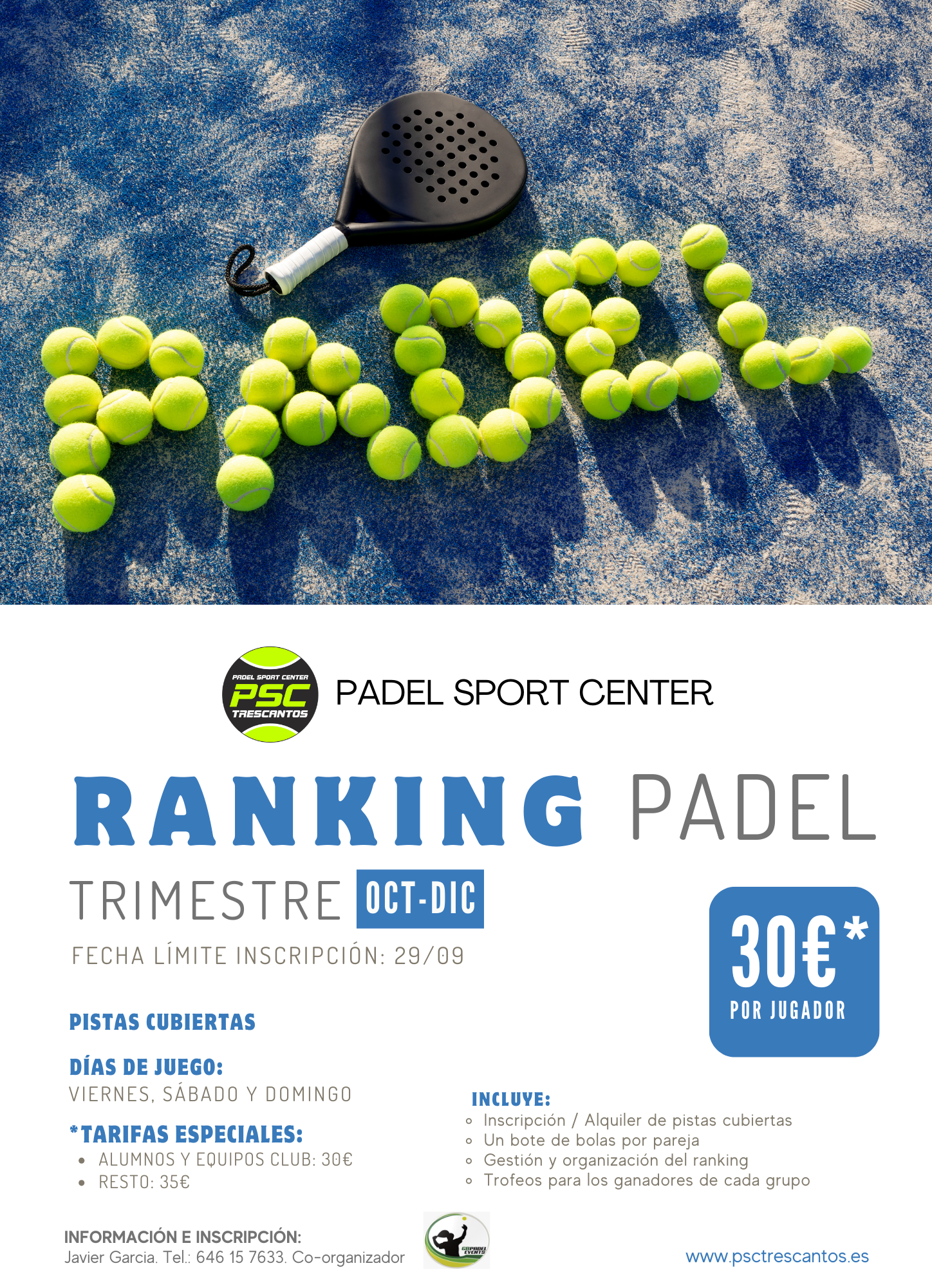 RANKING PADEL PSCTRESCANTOS