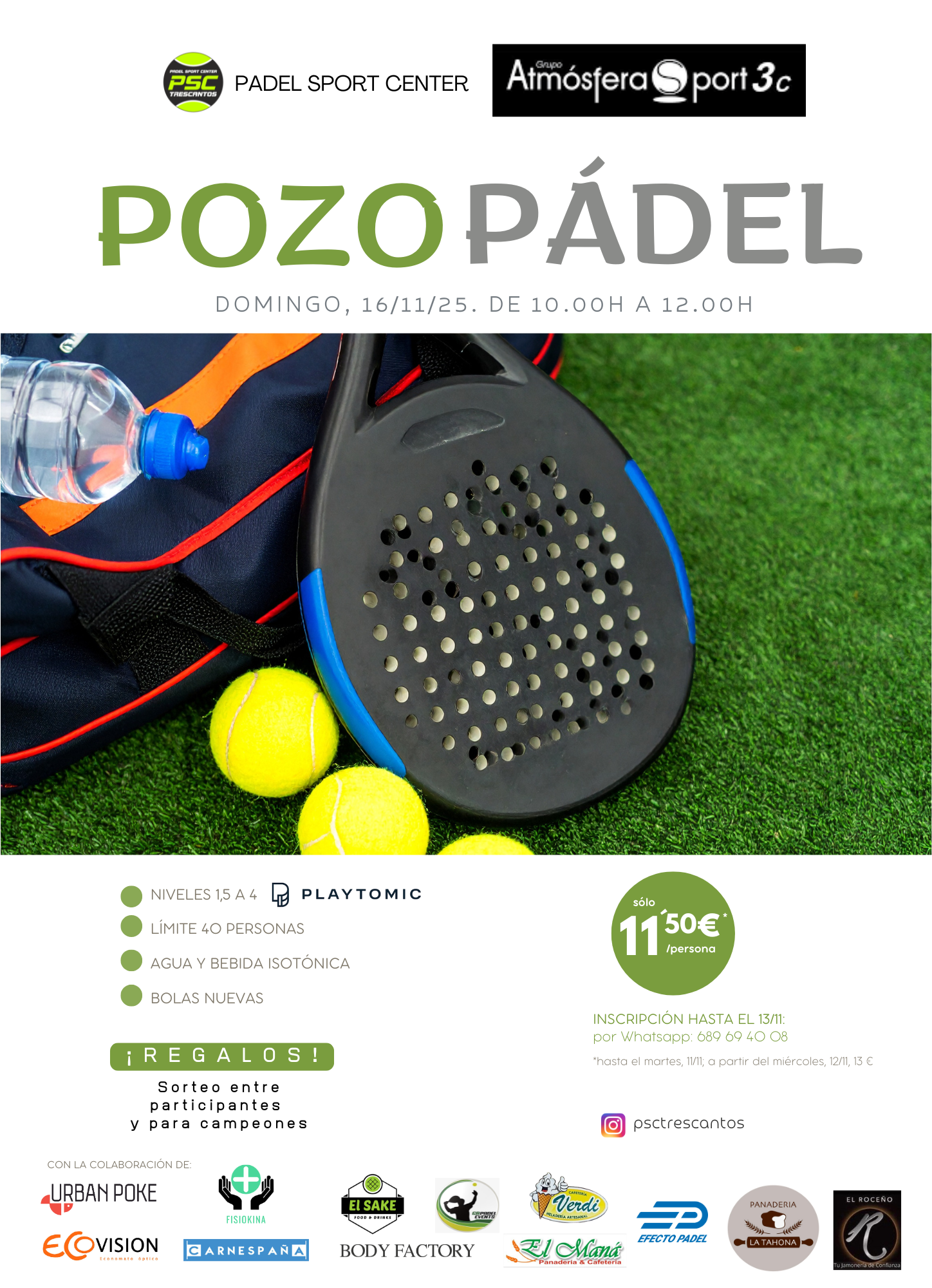 POZO ATMOSFERA SPORT 16/11/2025